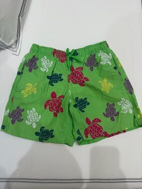 Vilebrequin Lime Green Turtle Print Swim Shorts